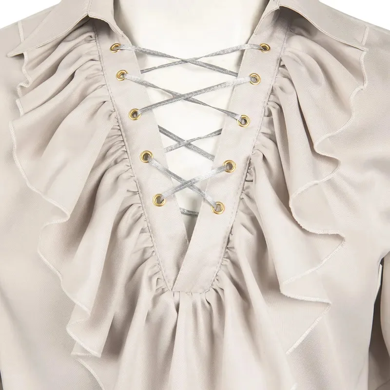 Halloween Astarion Male Cosplay Vampires Shirt Anime Game Balder Gate 3 Costume Disguise Adult Men Roleplay Fantasia Outfits