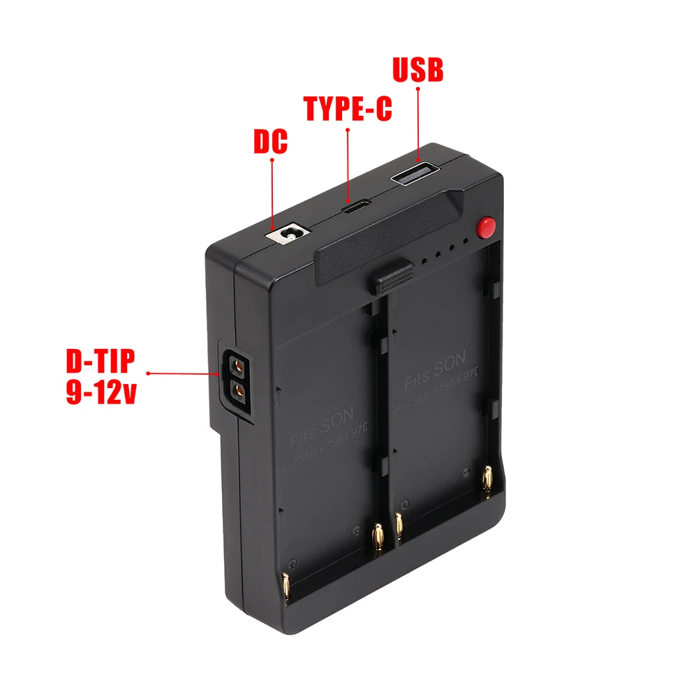

FOTGA Dummy Battery Plate Camera NP-F Series Battery Plate To V Port Power Adapter Board Monitor Photography Camera Accessories
