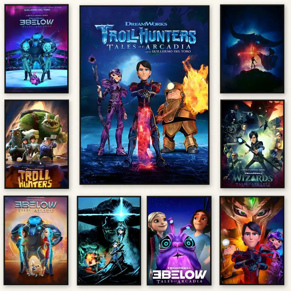 Animated Series T-3Below Tales Of Arcadia Poster Frameless Peel-and-Stick Removable Wall Art Print