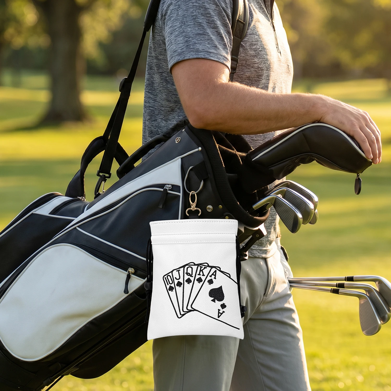 1 Stück weißer Golf-Beutel mit – Golf Bag Bewertung und Preis