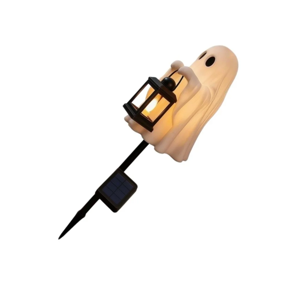 Halloween Solar Powered Garden Lights Outdoor Waterproof LED Pathway Lamp Spooky Warm Glow Yard Lawn Porch Holiday Party Decor