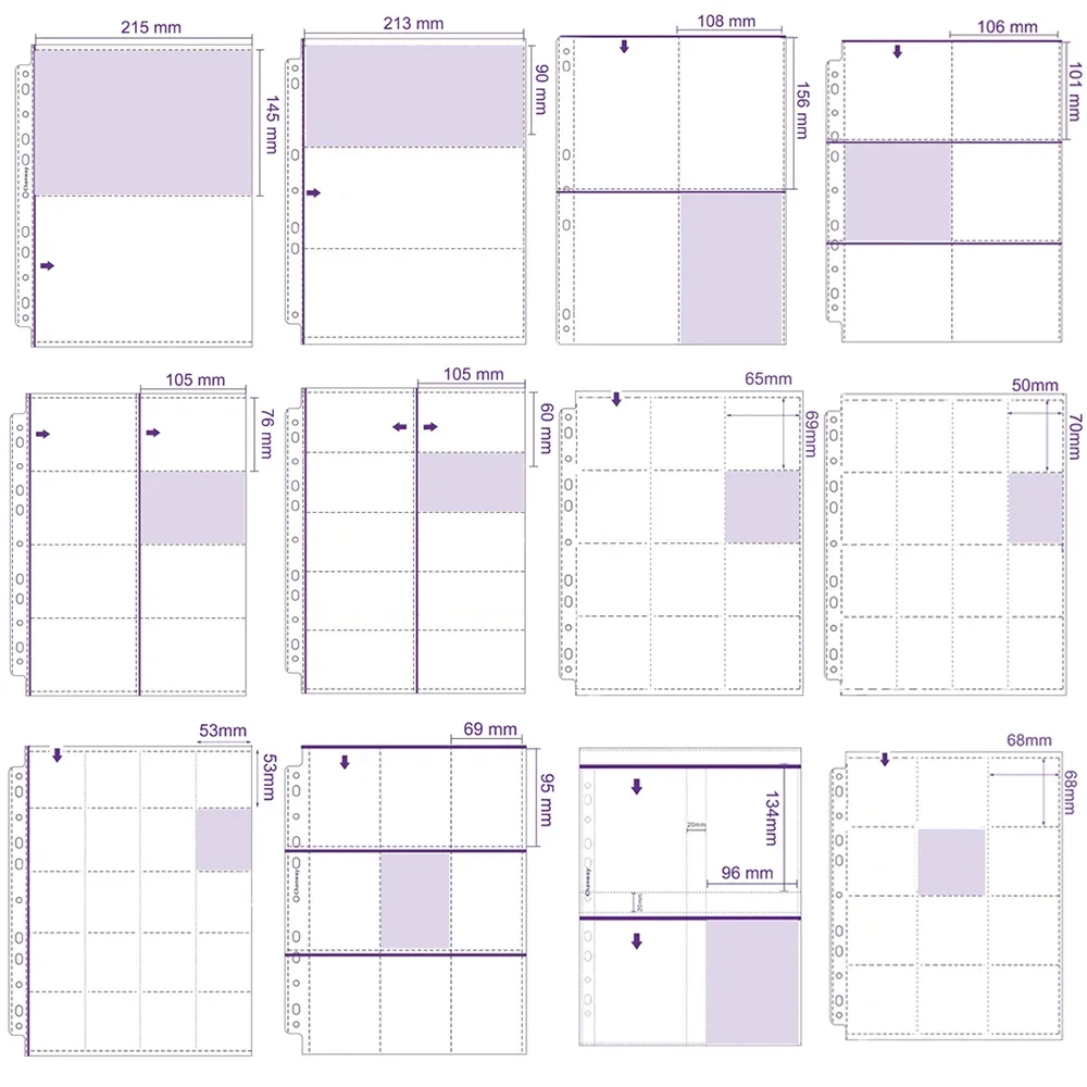 A4 Photocard Binder 2/4/6/8/9/10/12/16/20 Pocket Sleeves Thickened Photo Sleeves 4x6 10x15 5x7 PVC Free Album Photo Refill Pages