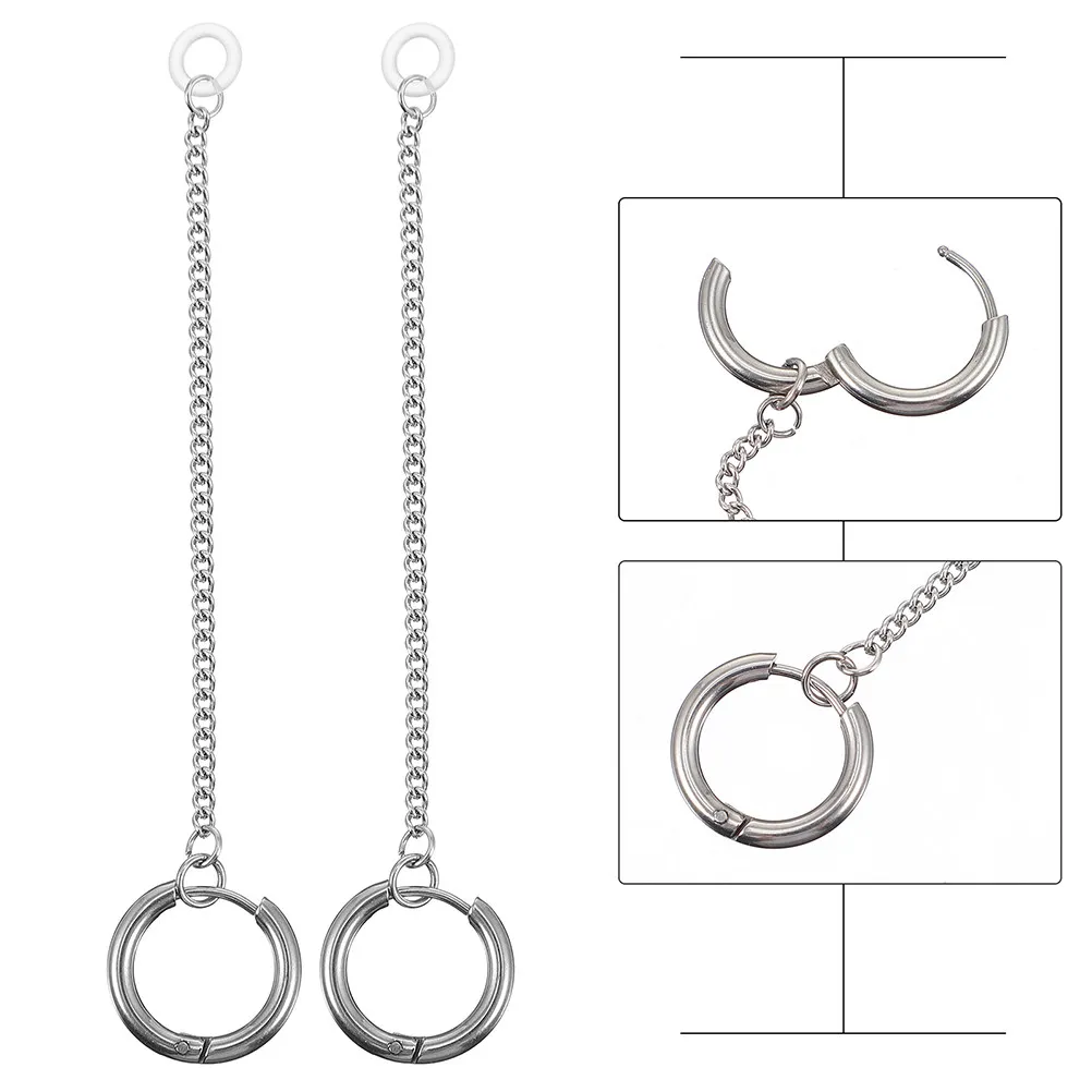 8Pcs Wireless Anti-Lost Earphone Earrings Chain Holder Comfortable Sports Earbuds Clip for Running Gym Outdoor