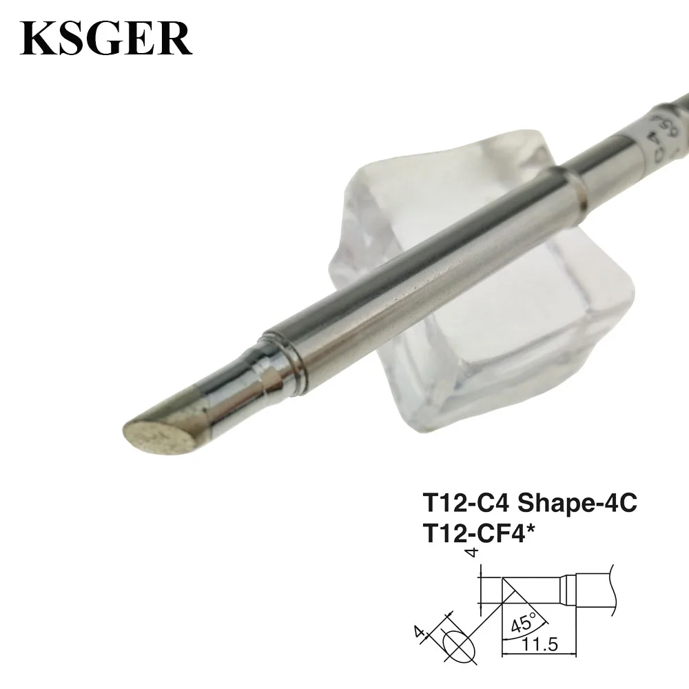 KSGER T12-BC1 BC2 BC3 C08 C1 C4 CF4 BCF1 BCF2 BCF3 Soldering Iron Tips Welding Tools For FX951 Station Handle 75W Quick Heating