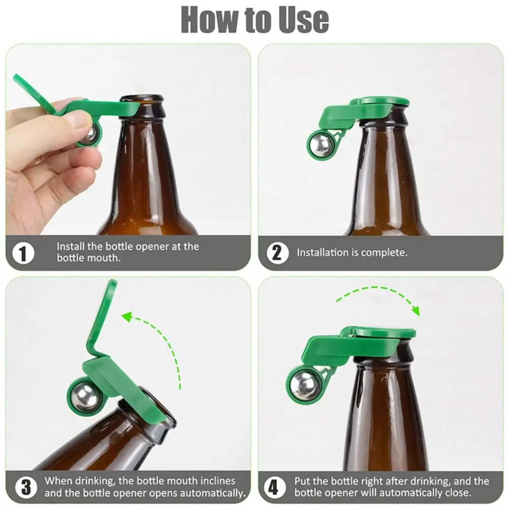 Tight Sealed Beer Bottle Cap Leak-proof Creative Bottle Top Automatically Reusable Bottle Stopper Cola