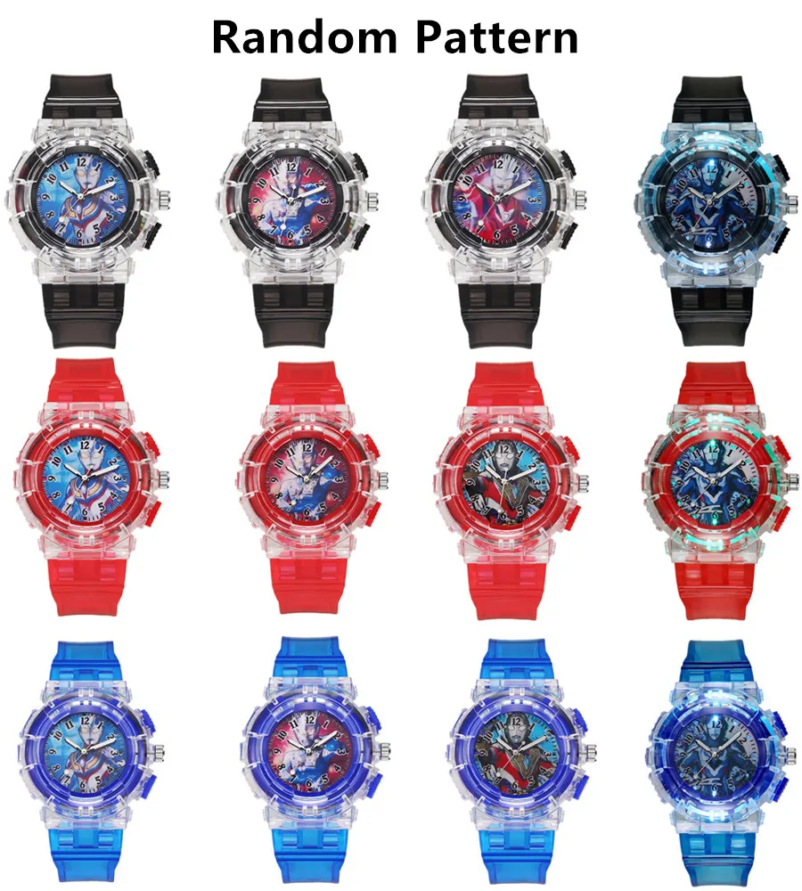 Cartoon Figure Children\'s Quartz Wrist Watches Fashion Luminous Silicone Kids Watch Boys Girls Birthday Festival Clock Gifts