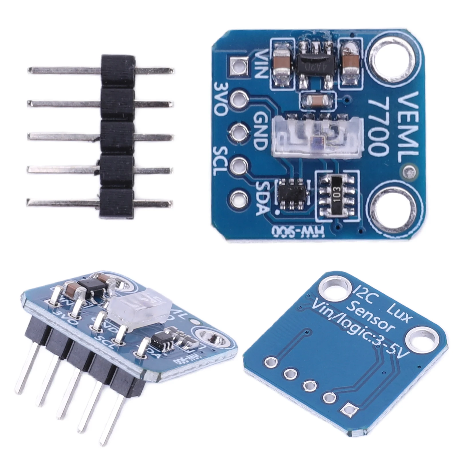 Ambient Light Sensor Module 16-bit I2C Interface Light Environment Sensor Module 3.3V/5V 0-120000lux Measuring Range for Arduino