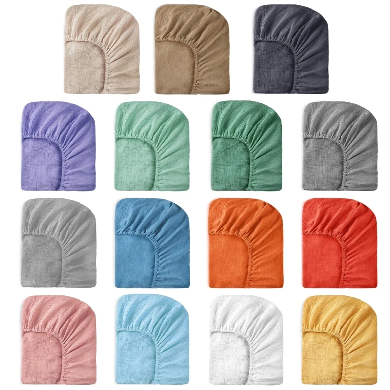 Draps lit en coton confortables, draps-housses doux respirants pour lit bébé