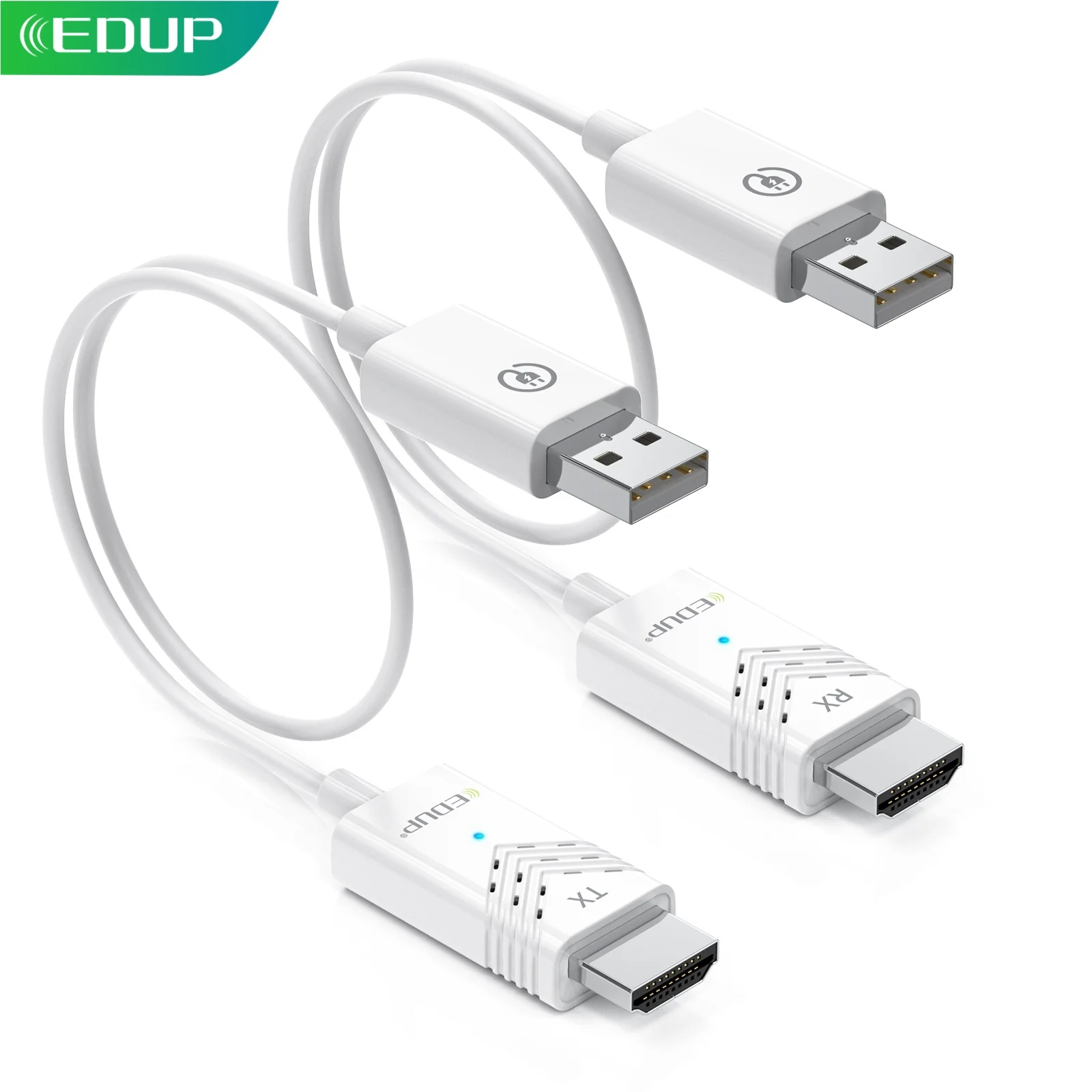 

EDUP WD 9906A Wireless HD Transmitter Receiver Kit 1080P Low Latency Screen Cast Dongle Mirror Extend Dual Display Plug and Play