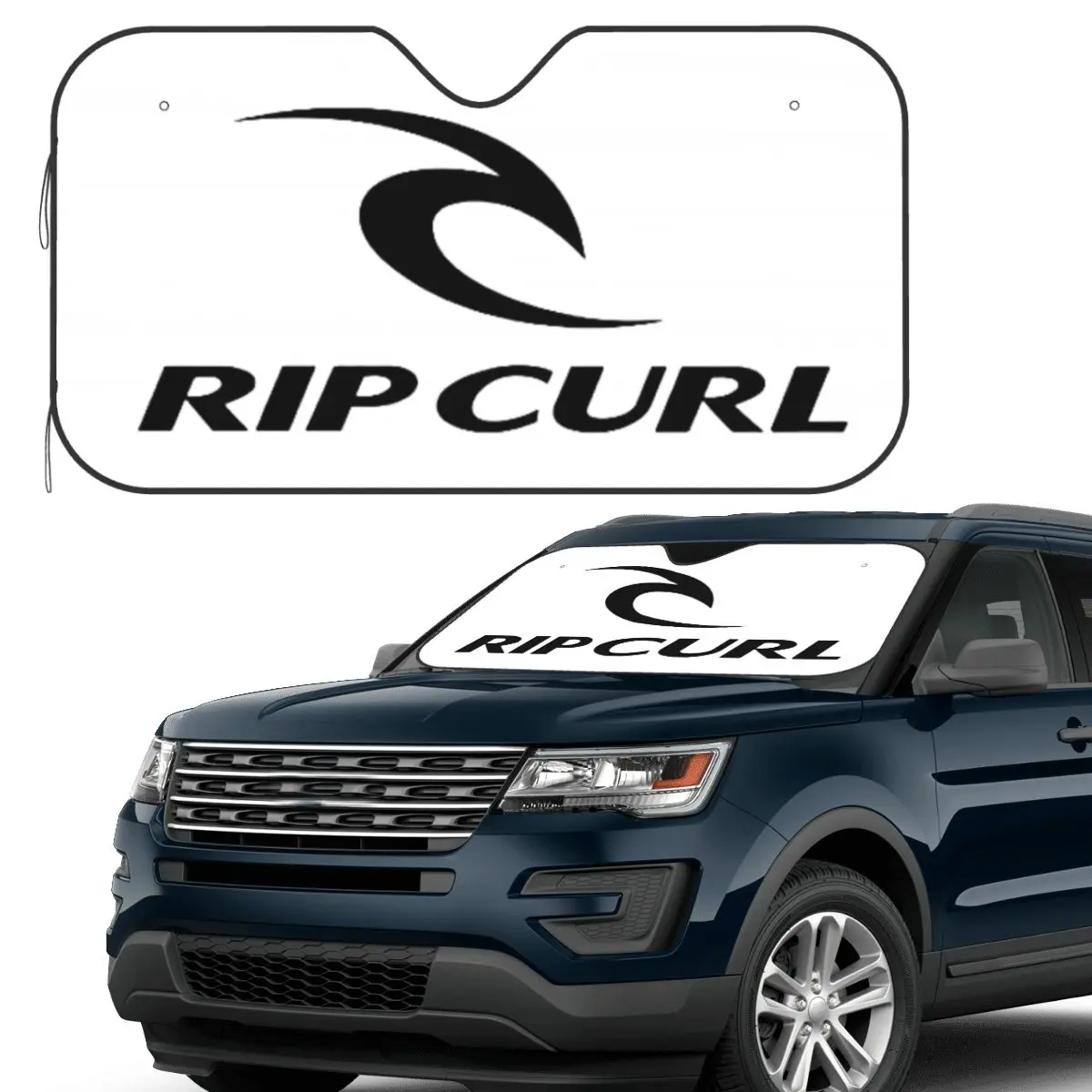 

Rip Curl Logo Sunshade Windscreen Car Front Windshield Window Sun Visor Accessories Covers