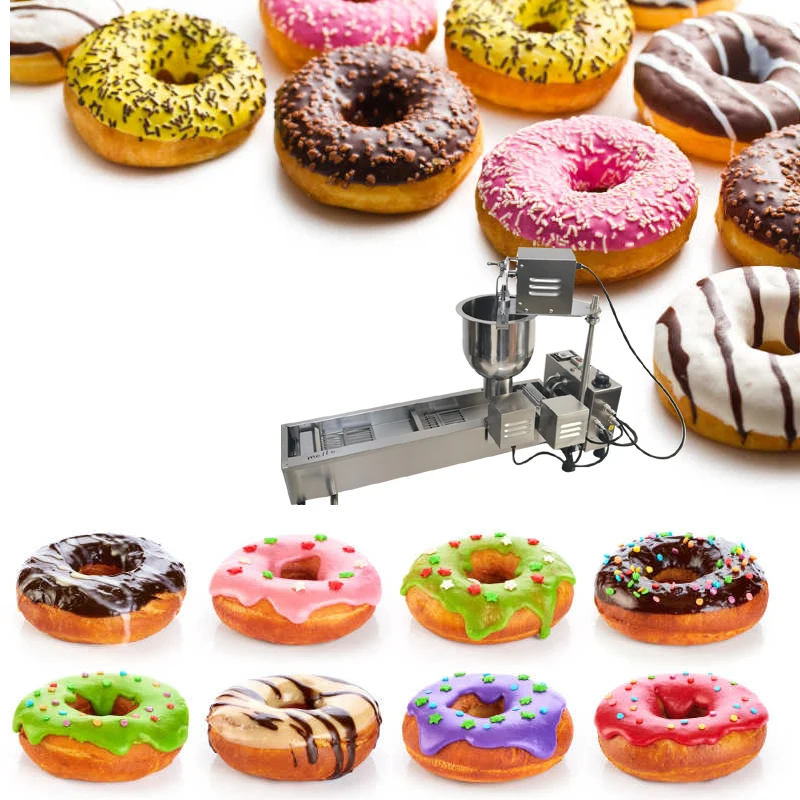 Máquina Automática Industrial Comercial para Hacer Mini Mochis, Freír, Rellenar, Glasear y Vender Donas