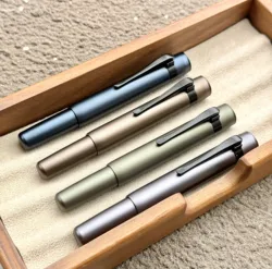 Hongdian M2 Black Forest Mini Metaverse Sports Pocket Metal Fountain Pen 26# Nib School Office Supplies Writing Stationery Gift