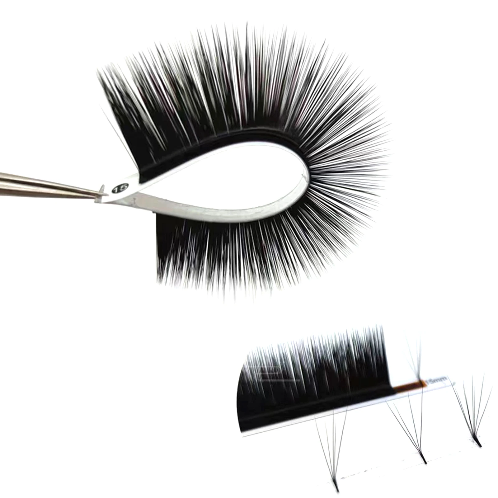 L Curl Easy Fan False Eyelash Extensions New Fashion Professional Mink Lashes Wholesale M Shape Individual Lashes For Makeup