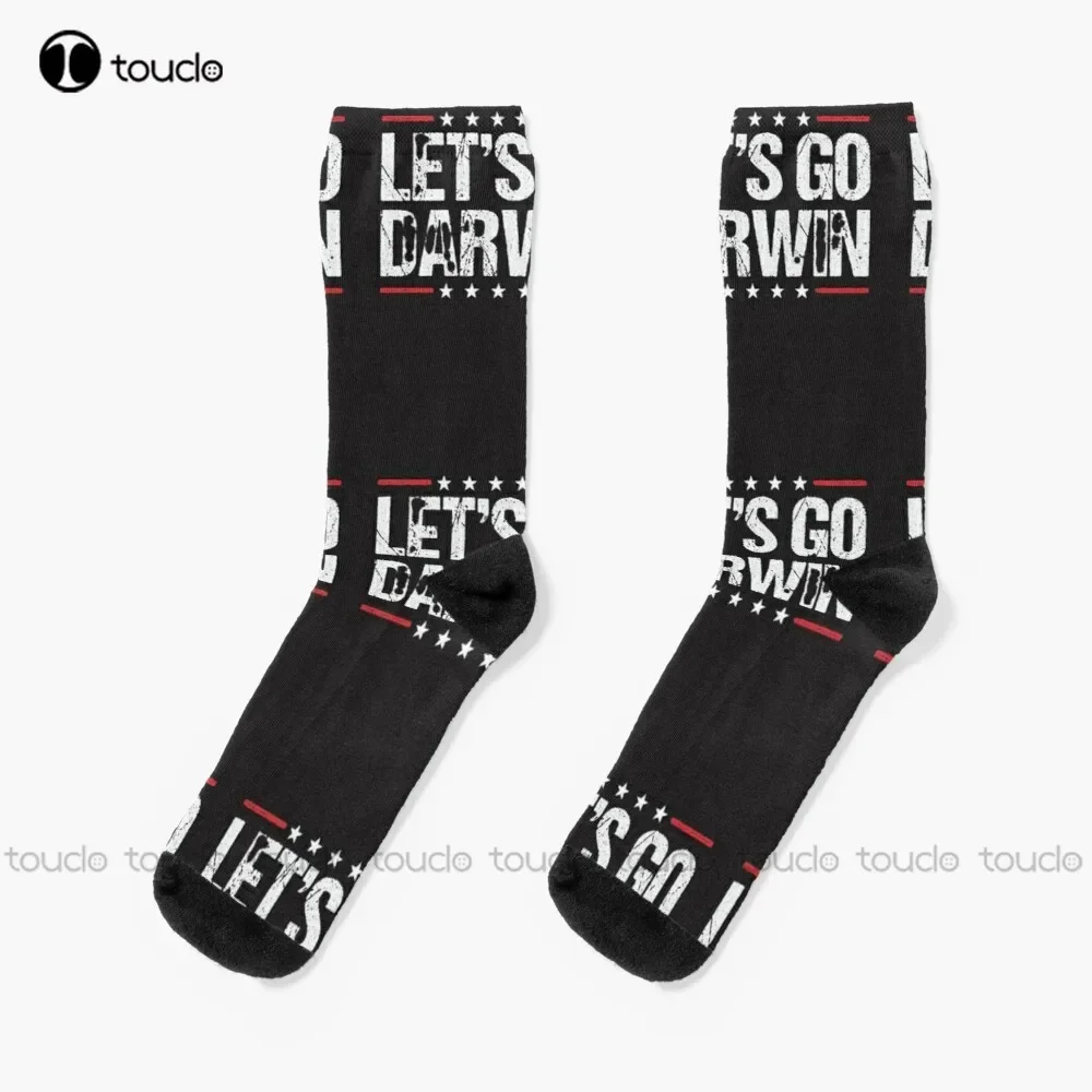 

Let'S Go Darwin Socks Men'S Socks Unisex Adult Teen Youth Socks 360° Digital Print Custom Gift Funny Sock Hd High Quality