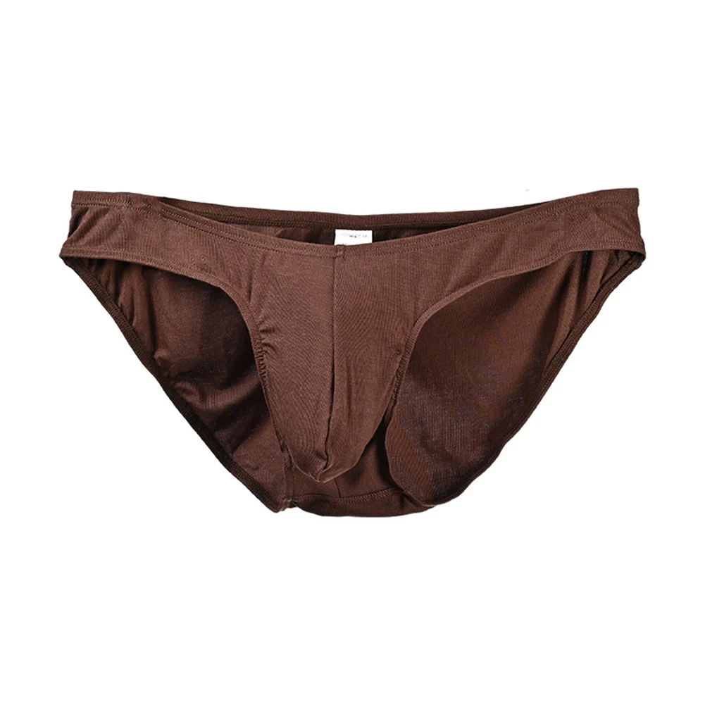 

Soft Breathable Men's Low Waist Briefs Underwear Panties Side Fork Design No Crotch Stuck Comfortable for Everyday Use