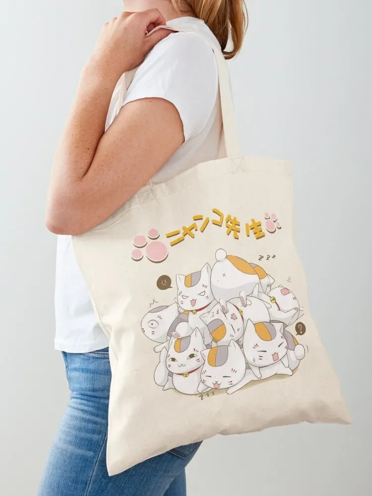 Nyanko Sensei ( Natsumes Book of Friends) Classic Tote Bag woman shopping bag eco bag folding Large bags for women