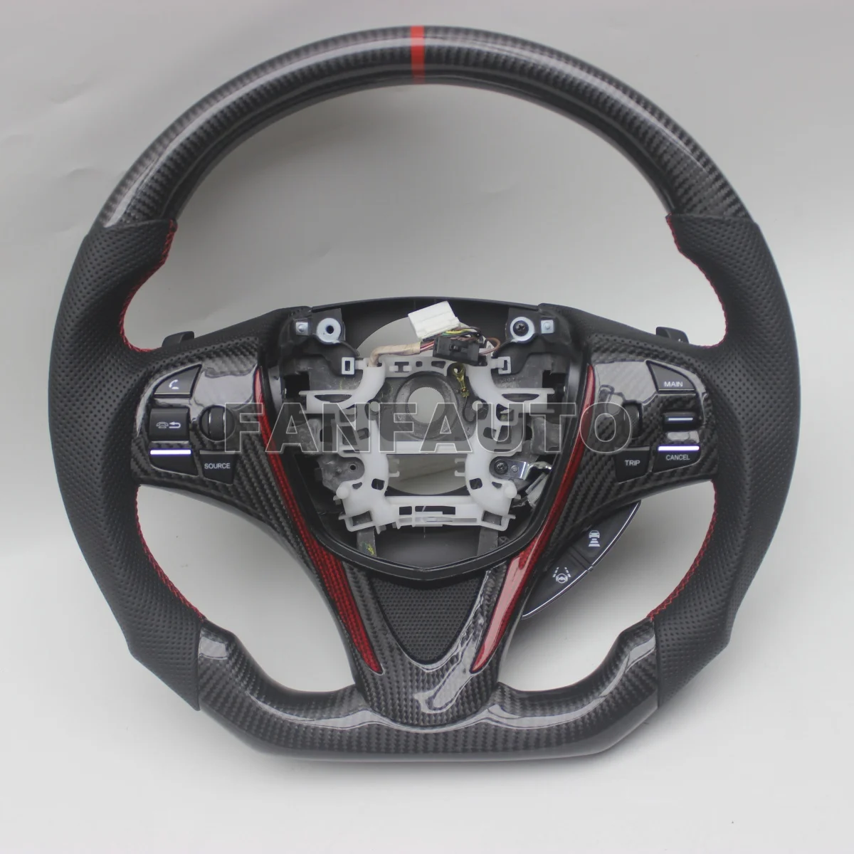 Replacement D Shape for for Acura TLX TLX-L 2015-2020 Real Carbon Fiber Steering Wheel