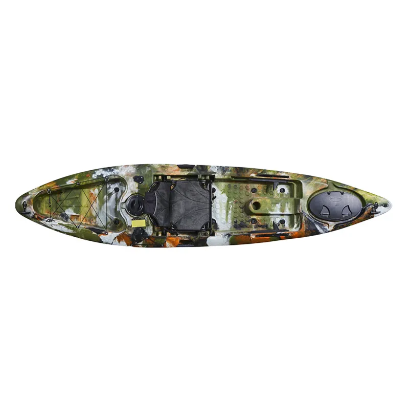 Hot Sale Colorful Sea Fishing One Person Sit-On-Top Kayak With Pedal Drive CE Certified Strong And Stable Hull