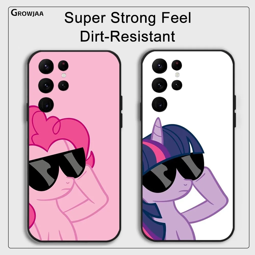 Cartoon My L-Little P-Pony Phone Case for Samsung Galaxy S24 Ultra S22 S23 Ultra S21 S20 Shockproof Protective Silicone Funda