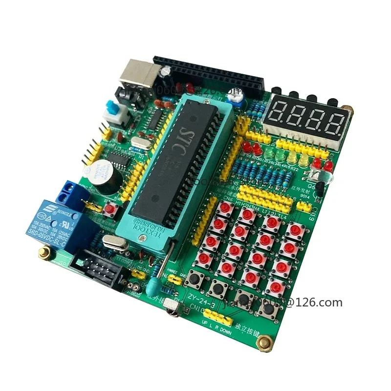 Набор для самостоятельной сборки STC89C52 51‑52 MCU, плата разработки, набор для обучения и экспериментов с микроконтроллером 8051