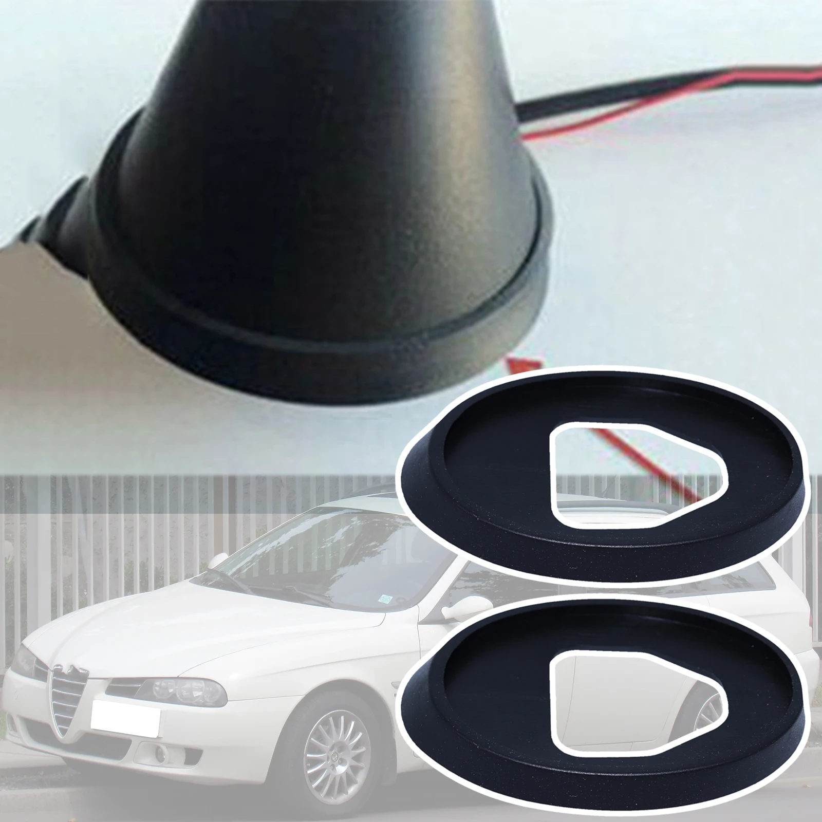 For Alfa Romeo 147 156 159 Car Sting Roof Aerial Antenna Mast Whip Base Gasket Rubber Seal Protector Pad Replacement Accessories