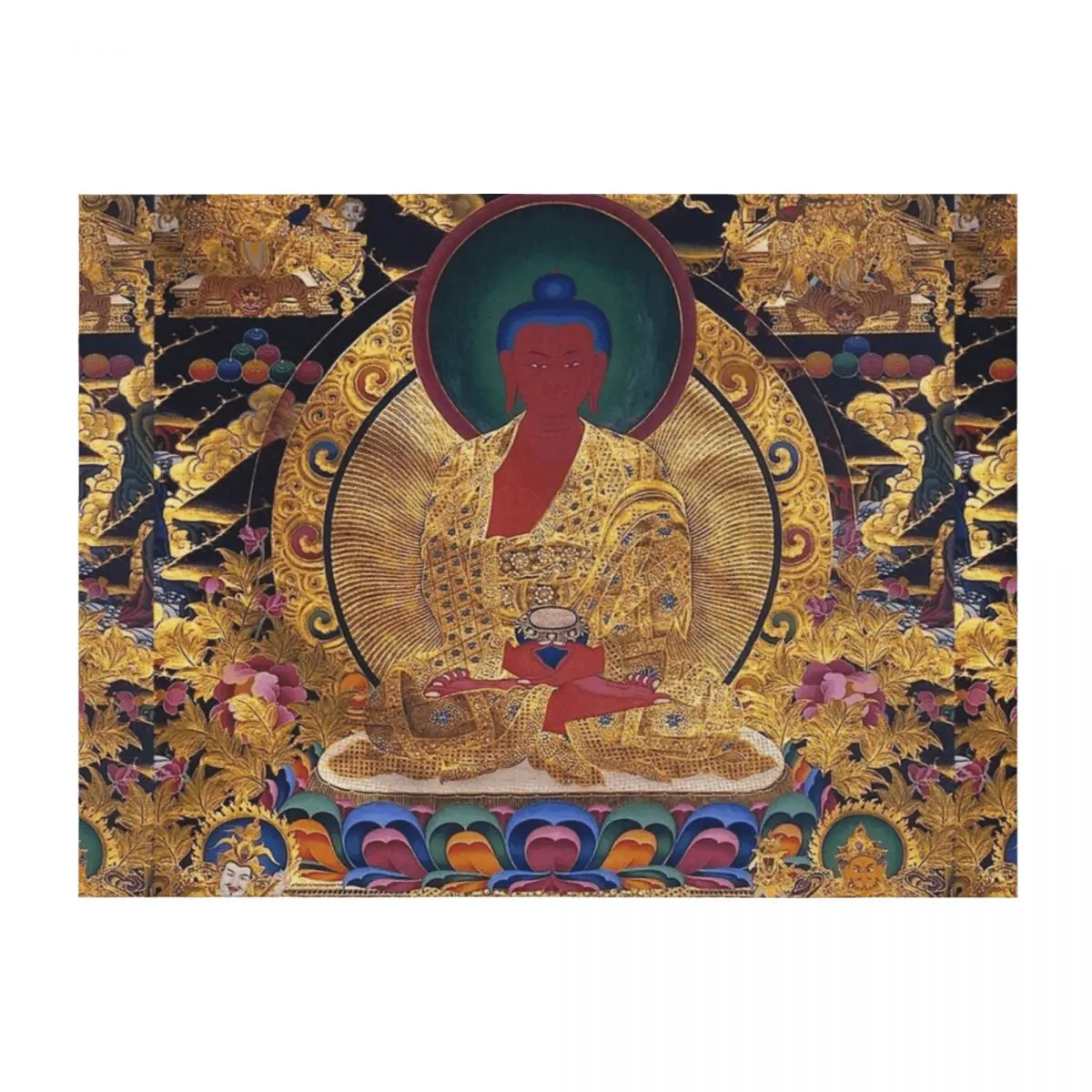 

Mandala 116 Golden Amithaba Buddha Thangka Throw Blanket christmas decoration Sleeping Bag Winter beds Luxury Thicken Blankets