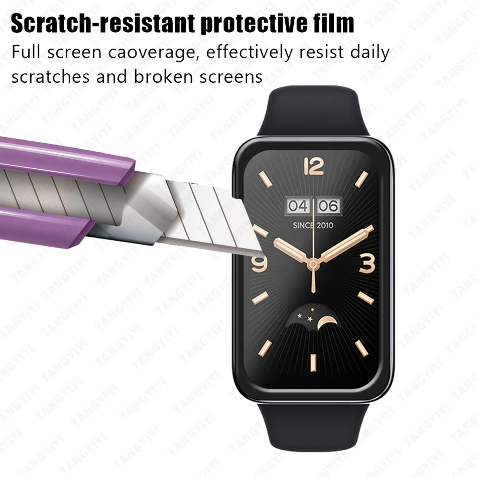 Tempered Glass For Xiaomi Mi Band 7 Pro Screen Protector Protective Soft Glass Film 3D Curved Full Cover Smart Watch Accessories