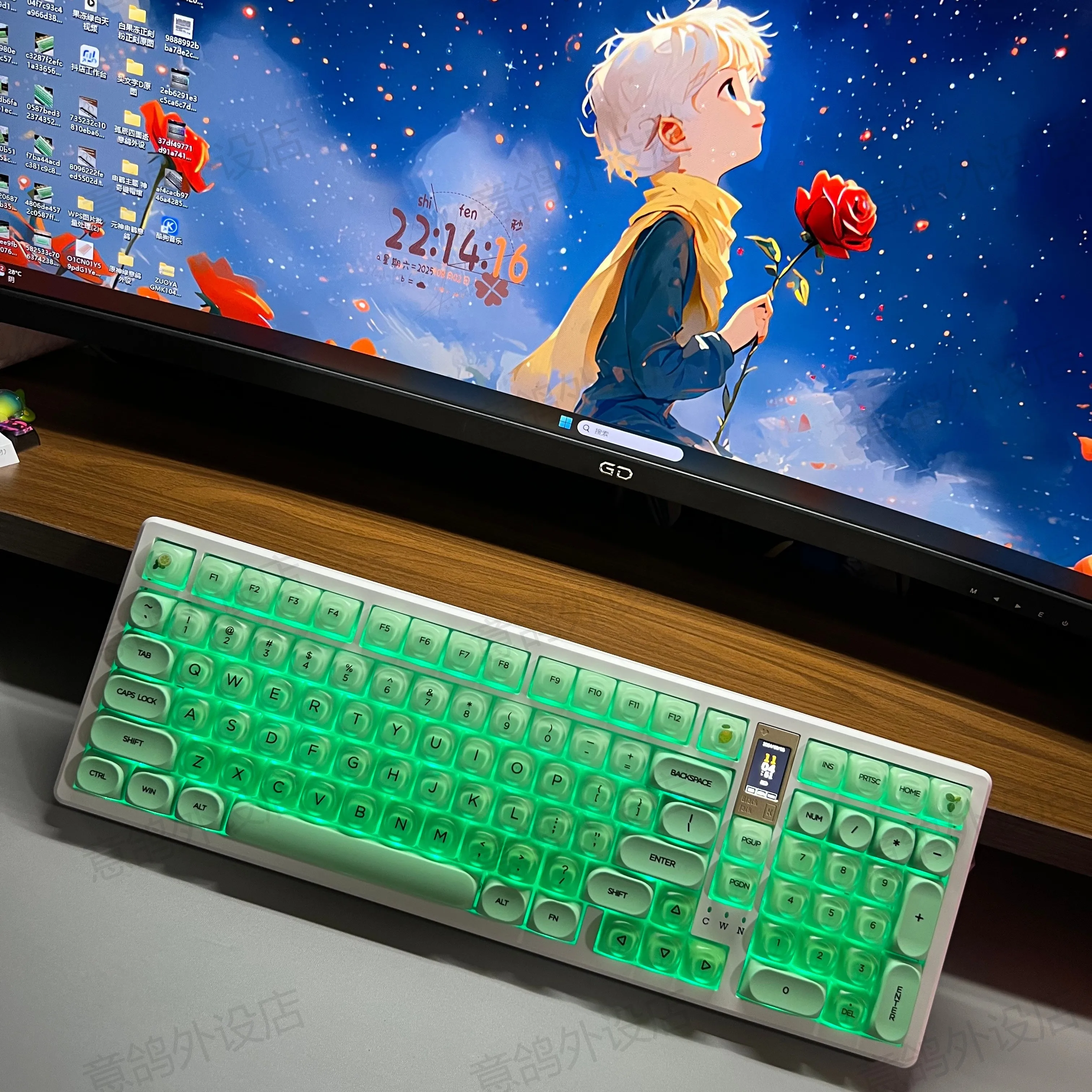 

100-клавишная механическая клавиатура Bluetooth, трехрежимная прокладка, горячая замена, RGB, игровая офисная клавиатура для киберспорта, клавиатура на заказ с экраном