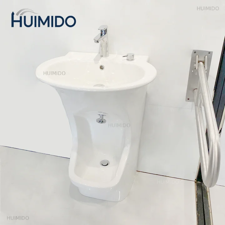 Muslim modern rectangular ceramic sanitary furniture bath sink with urinal and basin