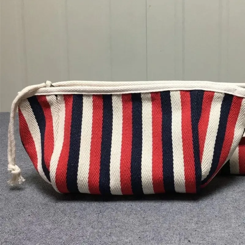 Mar Canvas Makeup Bag Letter Stripe Women Clutch Bags Fashion Zipper Cosmetic Bags Multi Color Ladies Storage Bag