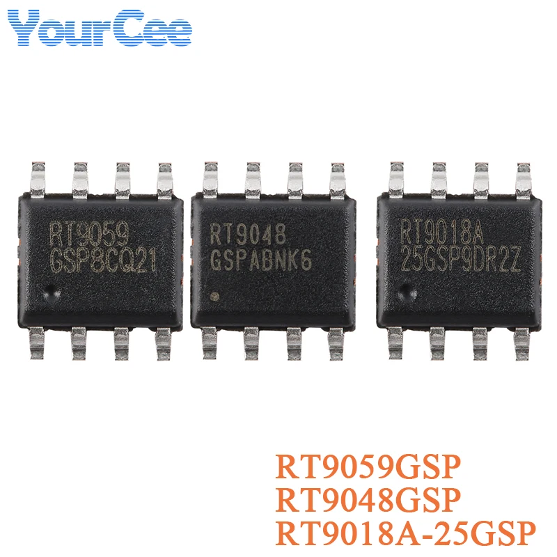 5PCS RT9018A-25GSP RT9048GSP RT9059GSP GSP RT90 SOP-8 2/3A Ultra Low Dropout Regulator Chips IC Integrated Circuit