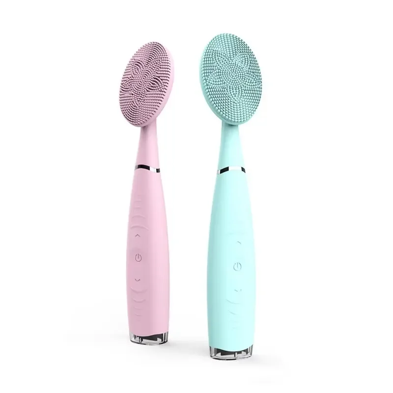 Electric Facial Cleanser, Household Silicone Deep Cleansing Cleaning Brush, New Handheld Charging Vibration Face Brush