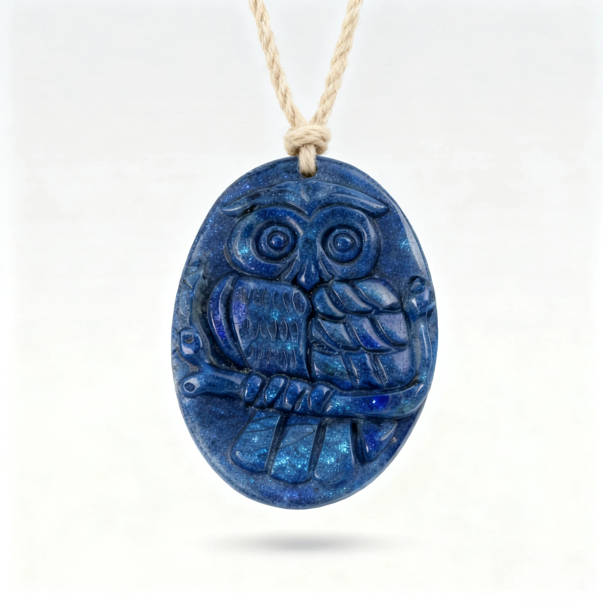 1Pcs Bulk Lot Owl-Shaped Labradorite Pendants 44X33X8mm Yellow Blue Flash Cabochon Stones for Jewelry Making DIY Necklace