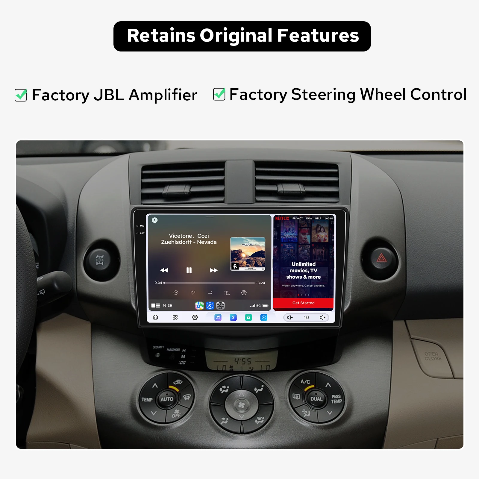 JOYING 2000*1200 2K QLED Car Stereo Multimedia Player for Toyota RAV4/Vanguard 2006-2012 CarPlay Android Auto USB Type-C HDMI