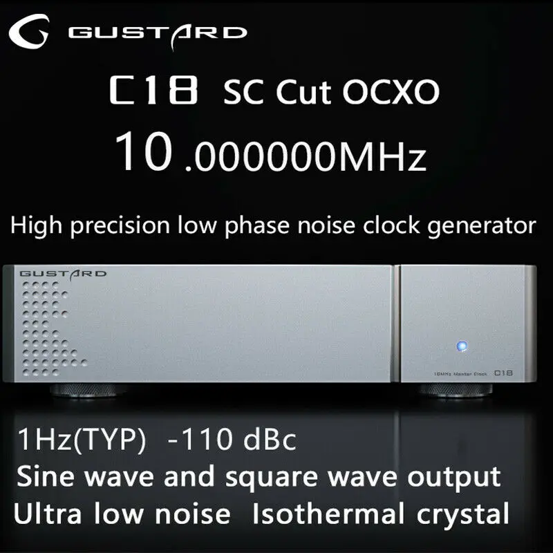 GUSTARD C18 10M Clock Audio Constant Temperature Clock Crystal Oscillator OCXO 10MHz High Precison Low Noise Clock Generator