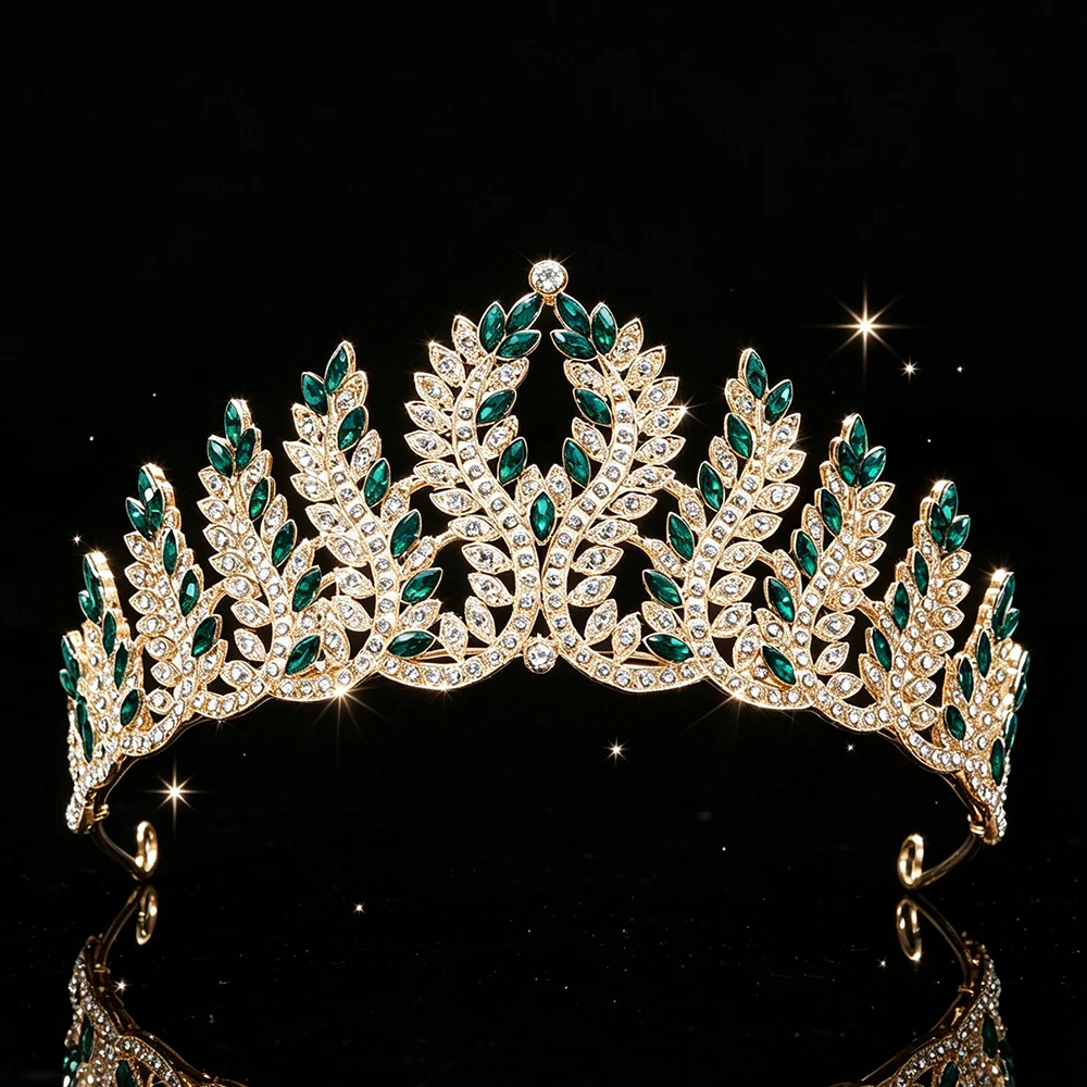 Fashion Baroque Bridal Tiara Sparkling Rhinestone Queen Crown, Elegant Royal Headpiece Wedding Pageant Competition Birthday view 4