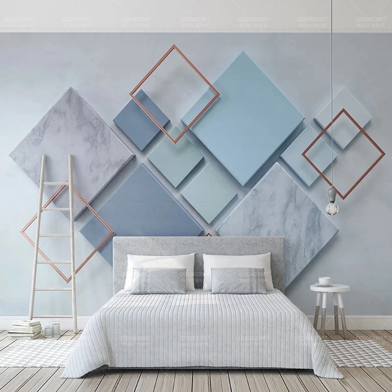 Customized Photo Wallpaper Modern Geometric Marble 3D Mural Bedroom Home Decor Living room sofa TV background wall restaurant 8d