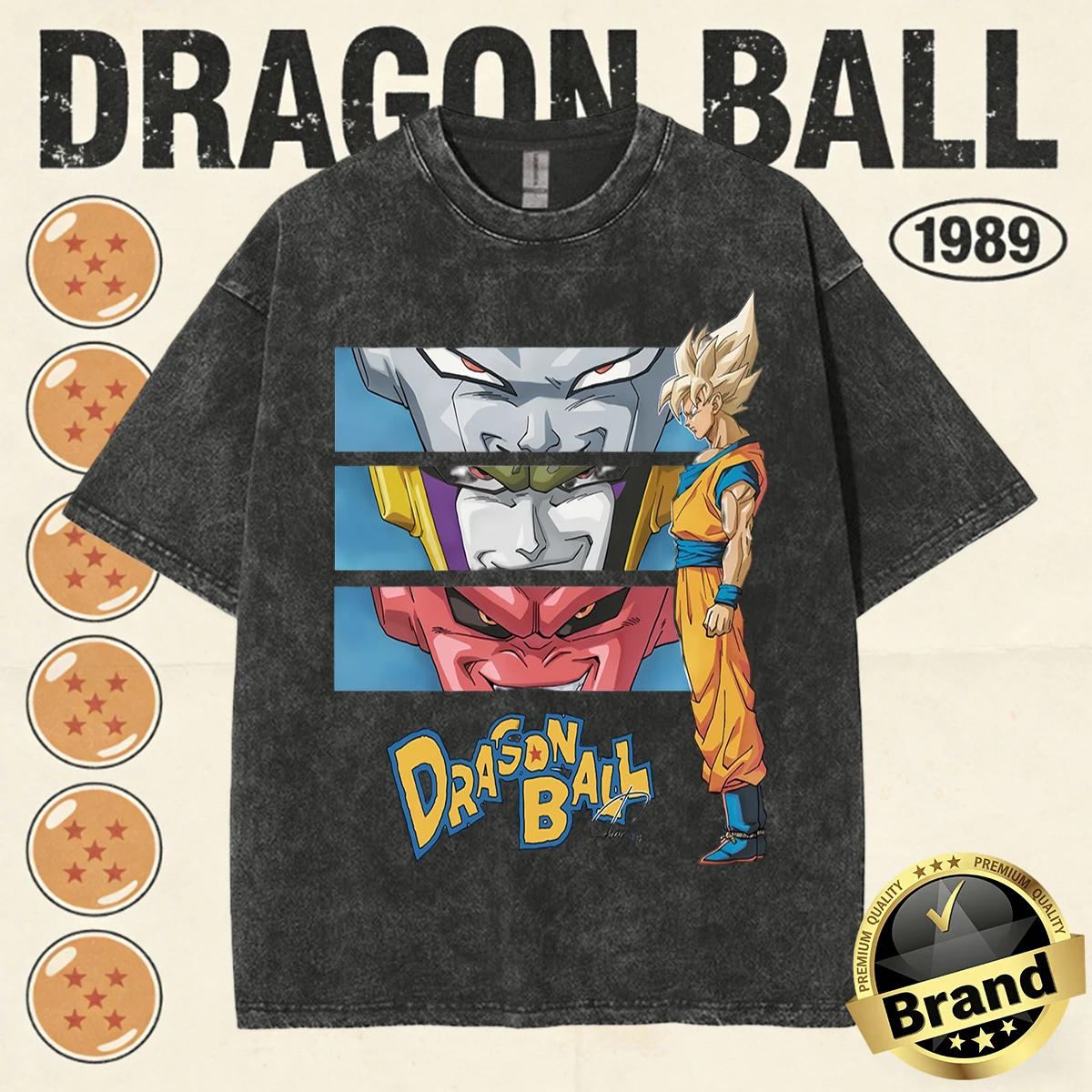 

Мужская винтажная футболка Dragon Ball 2026 года, летняя коллекция, 100% хлопок, с эффектом потертости, ретро-принт, плотная, оверсайз, семейная парная футболка