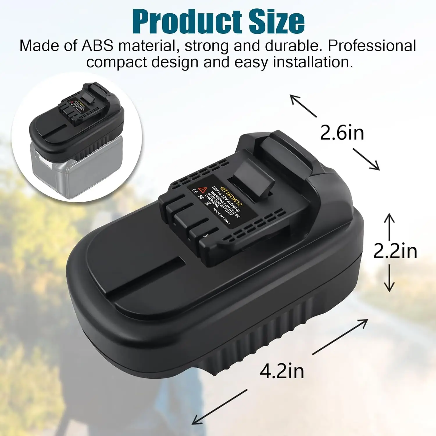 MT18DW12 Battery Adapter for Makita 18V Li-ion Battery Converter To for Dewalt 12V Cordless Power Tool Use
