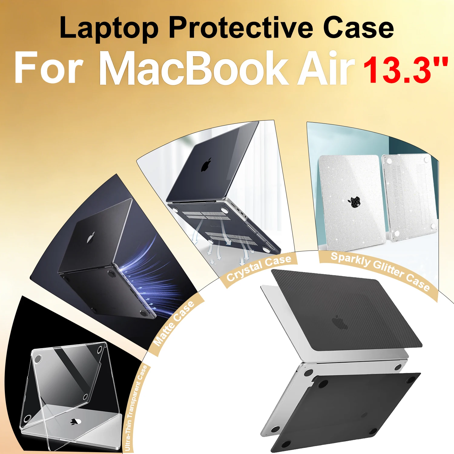 Hard Case For MacBook Air 13.3 inch M1 Chip 2020-2018 Release A2337 A2179 A1932, Plastic Protective Case For Air 13.3 inch M1