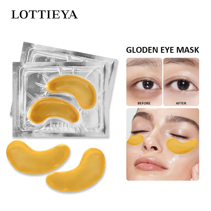 Hydrating Moisturizing Gloden Eye Mask Reduce Laxity Lightening Dark Circles Firming Lifting Eye Care Relieve Fatigue Skincare