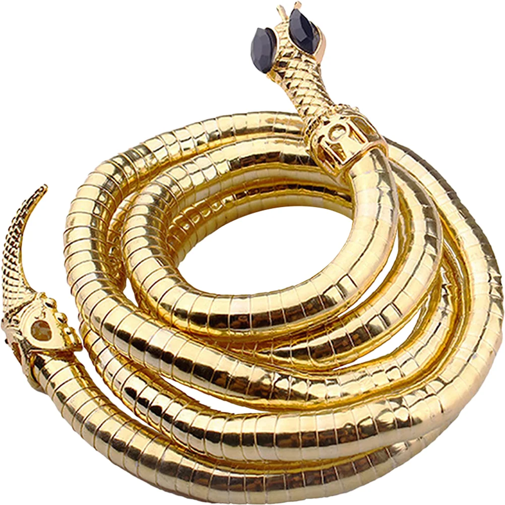 Snake Bracelet Egyptian Costume Accessory Necklace Wrap Bangle for Women Alloy Necklaces