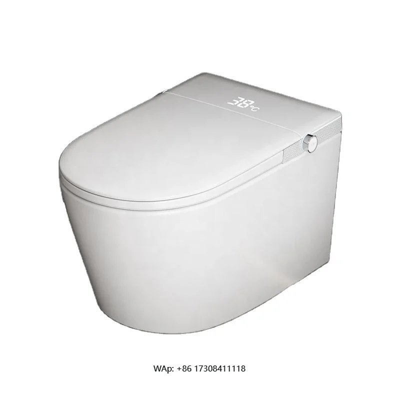 

Smart Wall-hung Toilet Concealed Cistern Rimless Automatic Flush WC Intelligent Toilet Seat Heating Remote Control Available