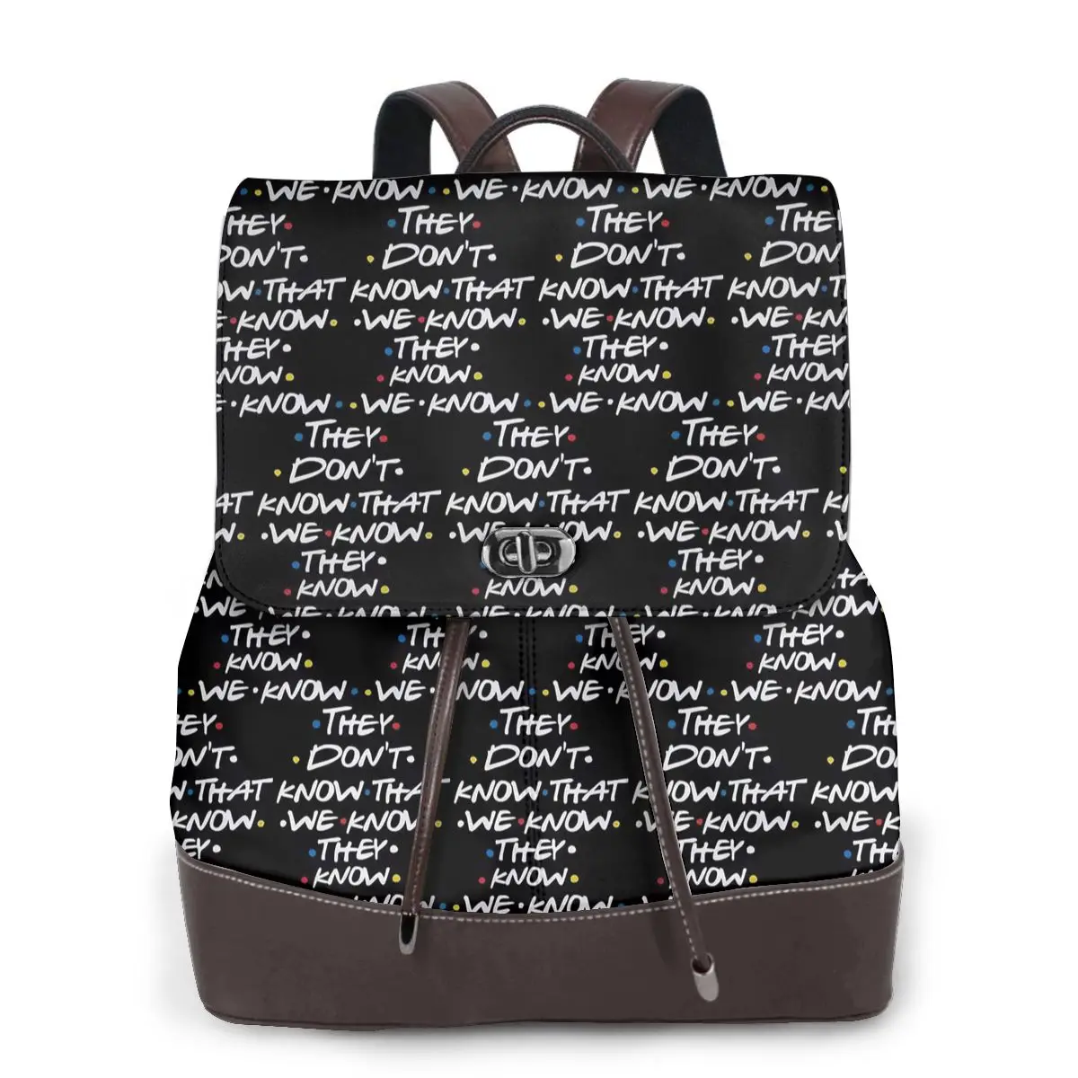 TV Show Friends Printed Bookbag School Student Bags Hiking Travel Daypack for Women Fashion Derma Backpack