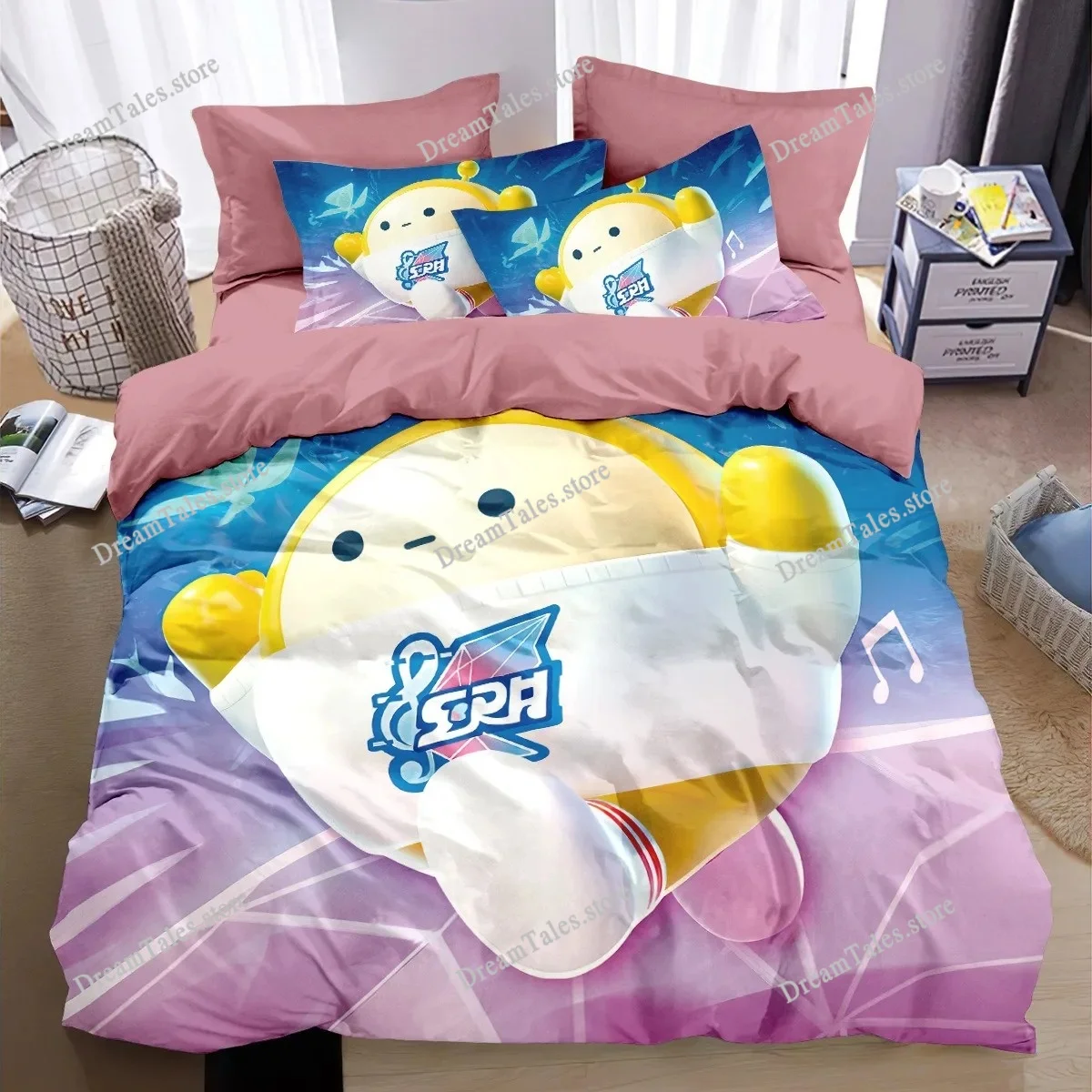 

3D Print Cartoon Game Eggy Party Bedding Set Boys Girls Twin Queen King Size Duvet Cover Pillowcase Bed boys Adult Home Textiles