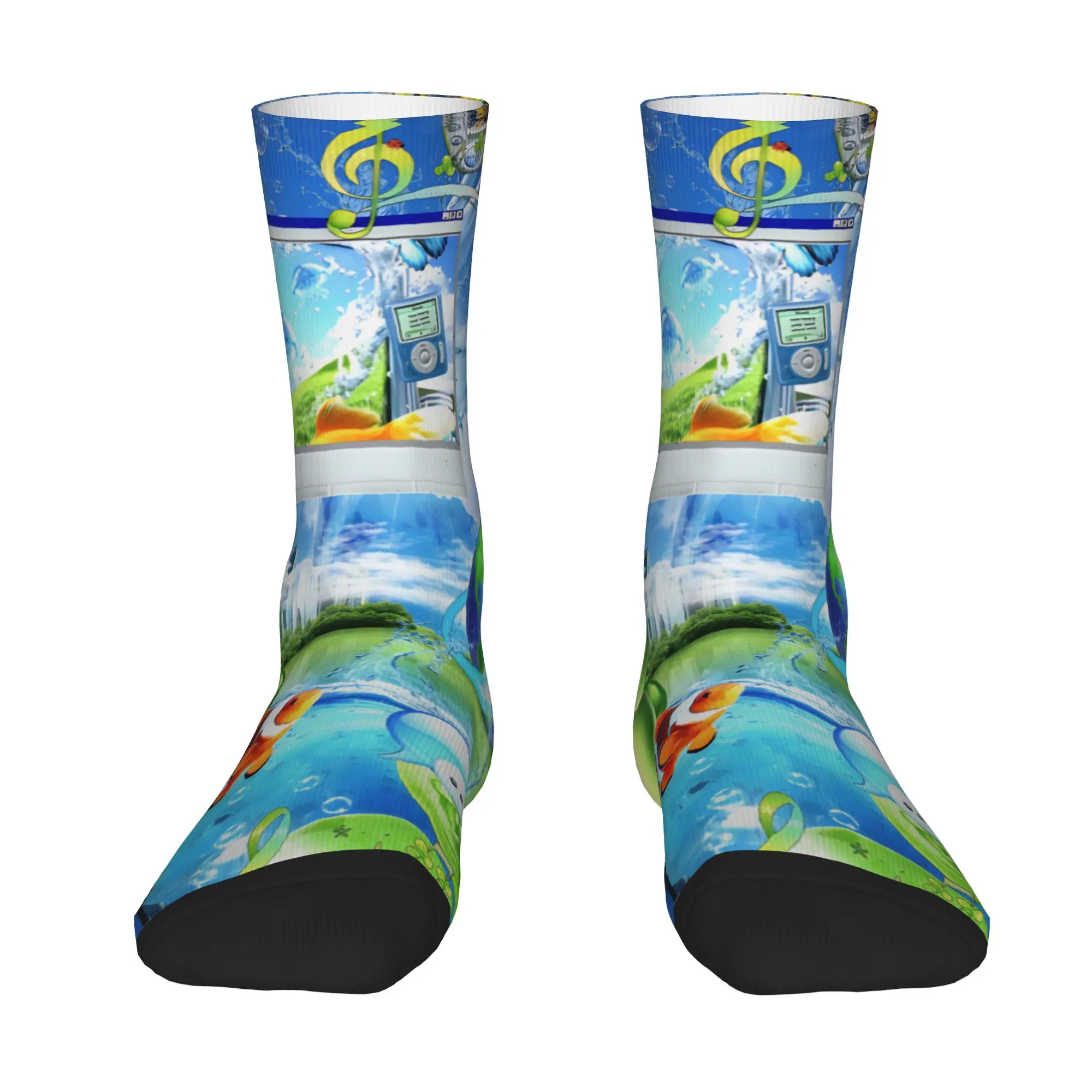 Frutiger Aero Gift Socks Merchandise for Women Sweat Absorbing Dress Socks