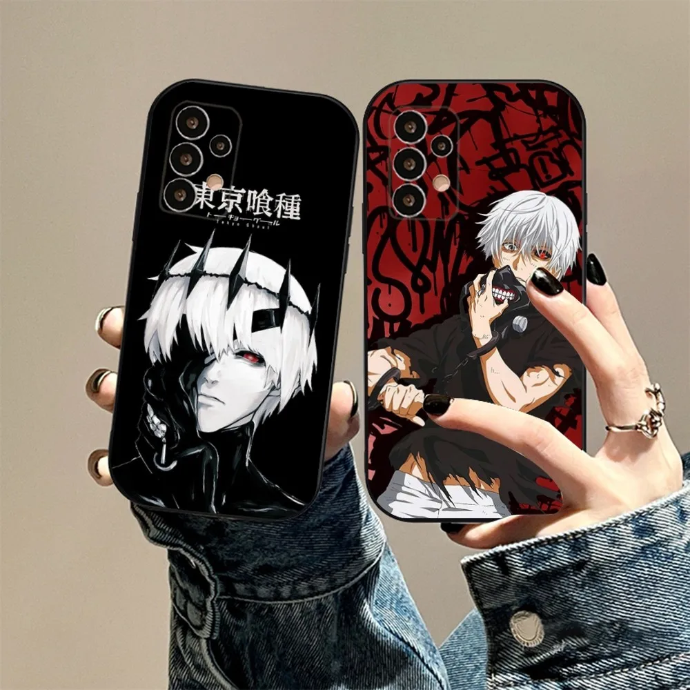 Funda de teléfono Ken Kaneki Manga para Samsung S24,23,22,30,21,10,9,Ultra,Plus,Lite,FE,5G, negra, suave