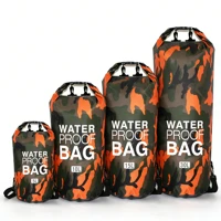 2/5/10/15/20/30L Outdoor Camouflage Waterproof Portable Rafting Diving Dry Bag Sack PVC Coated Swimming Bags for River Trekking