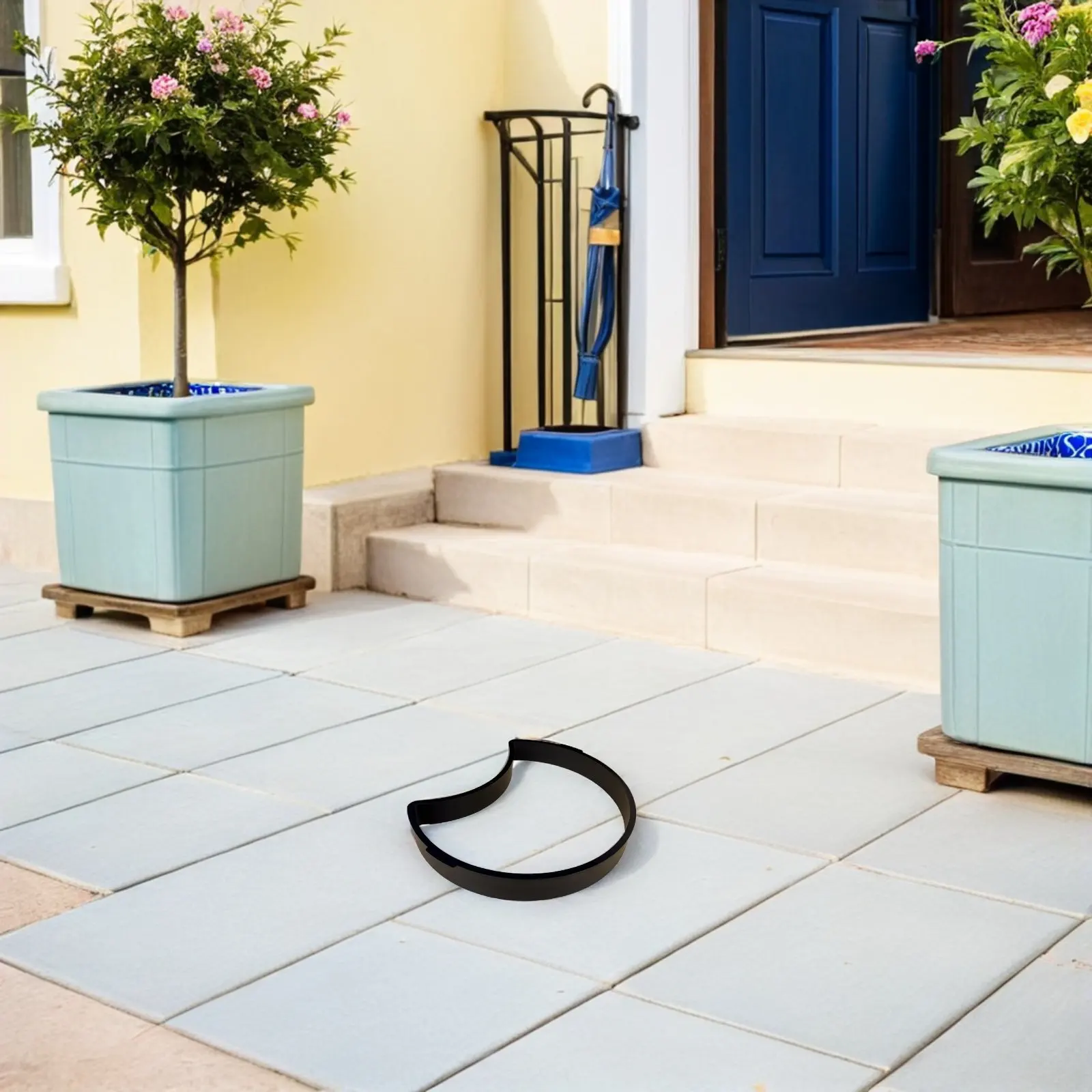 Crescent Shape Cement Floor Tile Mould Black ABS Plastic Garden Paving Mold Path Maker Stepping Stone Lawn Pavement Concrete