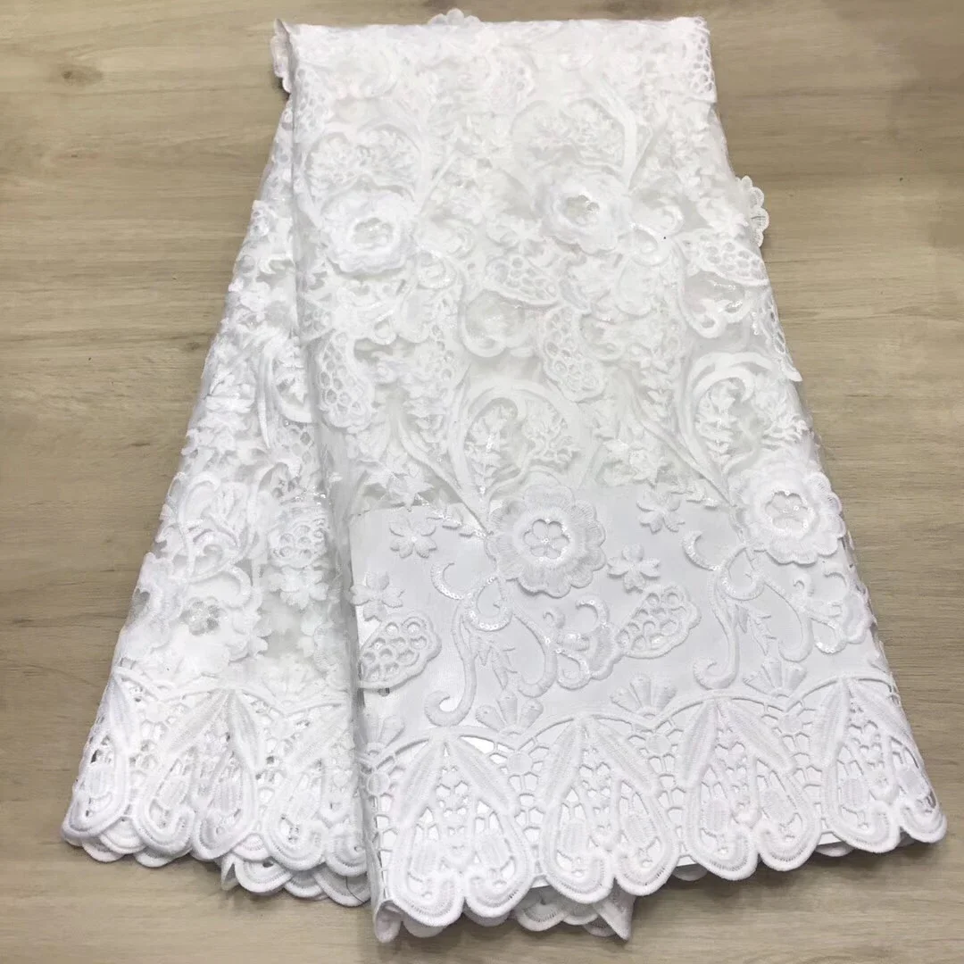 

Latest African Laces 2018 Black Lace Fabric Nigerian Lace Fabrics High Quality French 3D Tulle Lace Fabric For Women